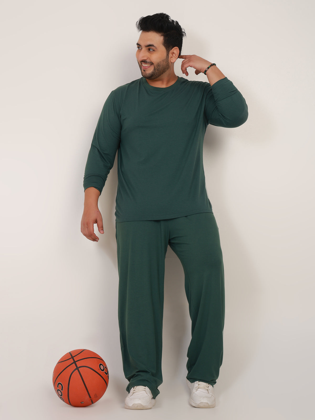 Naturefab Men's Organic Bamboo Full Sleeve Pajama Co-ord Forest Green