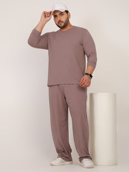 Naturefab Men's Organic Bamboo Full Sleeve Pajama Co-ord Walnut
