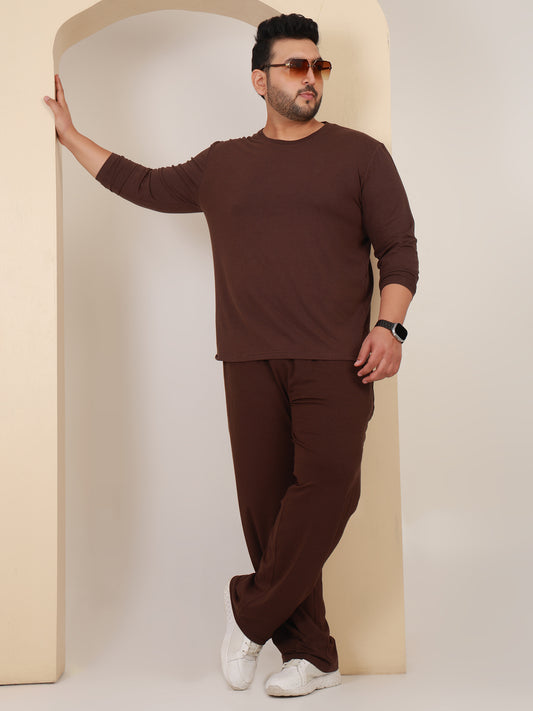 Naturefab Men's Organic Bamboo Full Sleeve Pajama Co-ord Coffee Bean