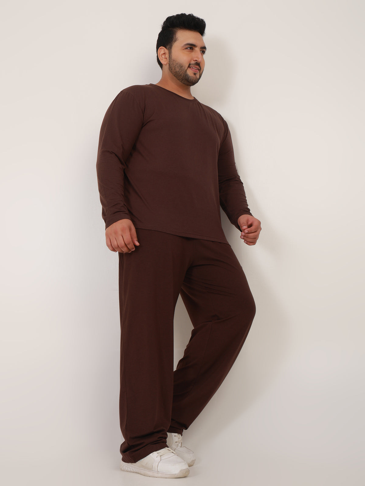 Naturefab Men's Organic Bamboo Full Sleeve Pajama Co-ord Coffee Bean