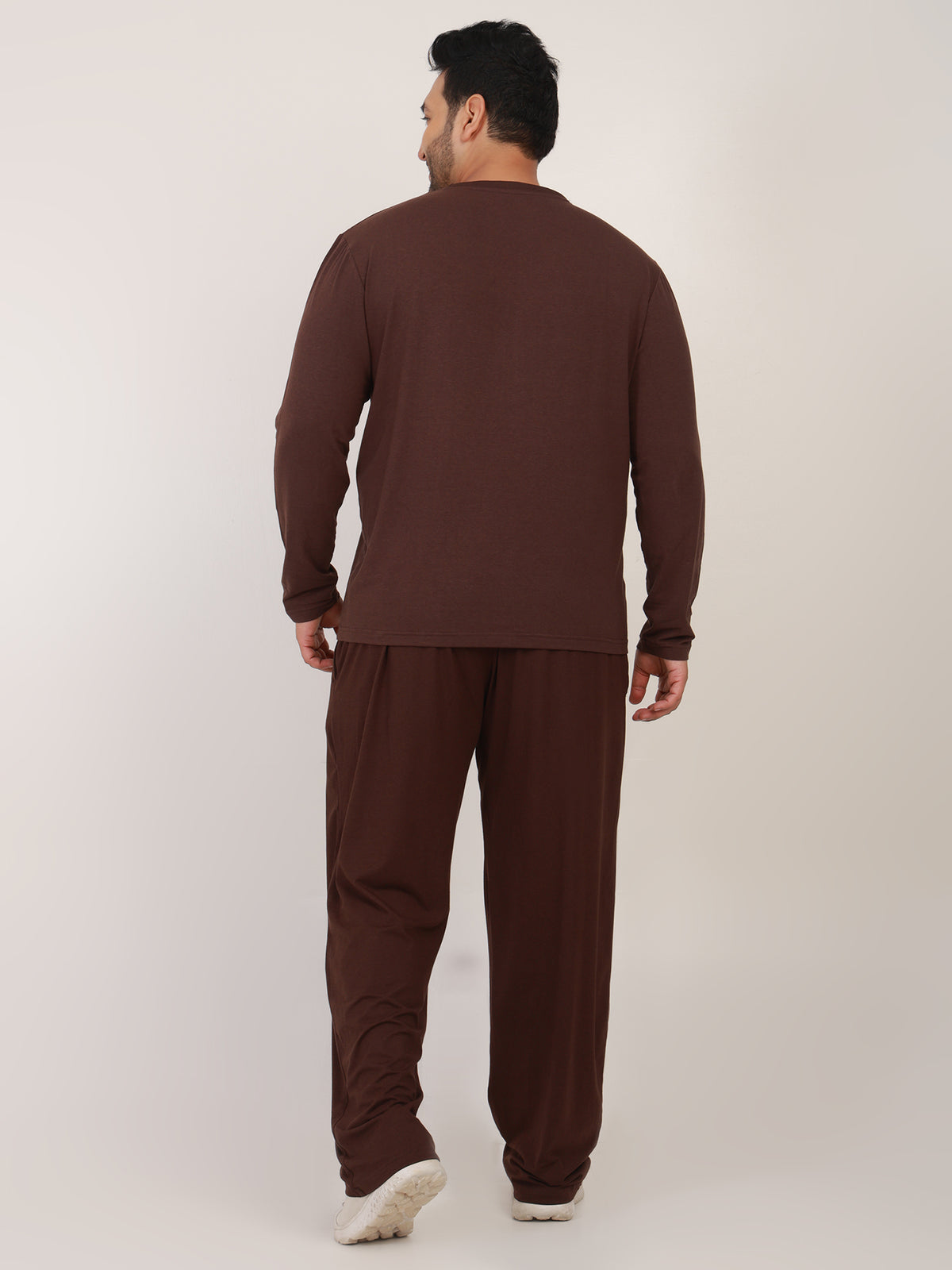 Naturefab Men's Organic Bamboo Full Sleeve Pajama Co-ord Coffee Bean