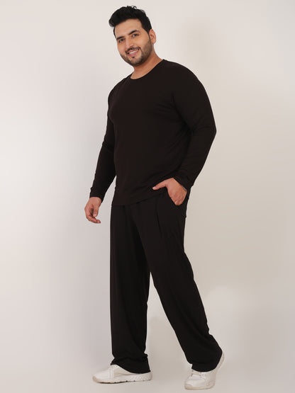 Naturefab Men's Organic Bamboo Full Sleeve Pajama Co-ord Black