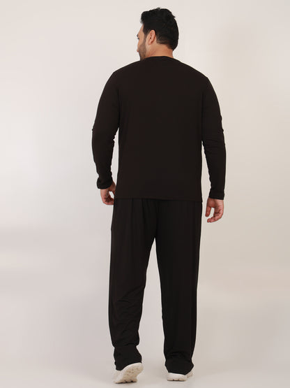 Naturefab Men's Organic Bamboo Full Sleeve Pajama Co-ord Black