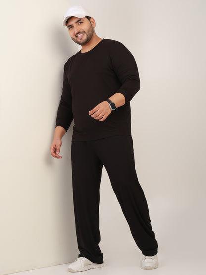 Naturefab Men's Organic Bamboo Full Sleeve Pajama Co-ord Black