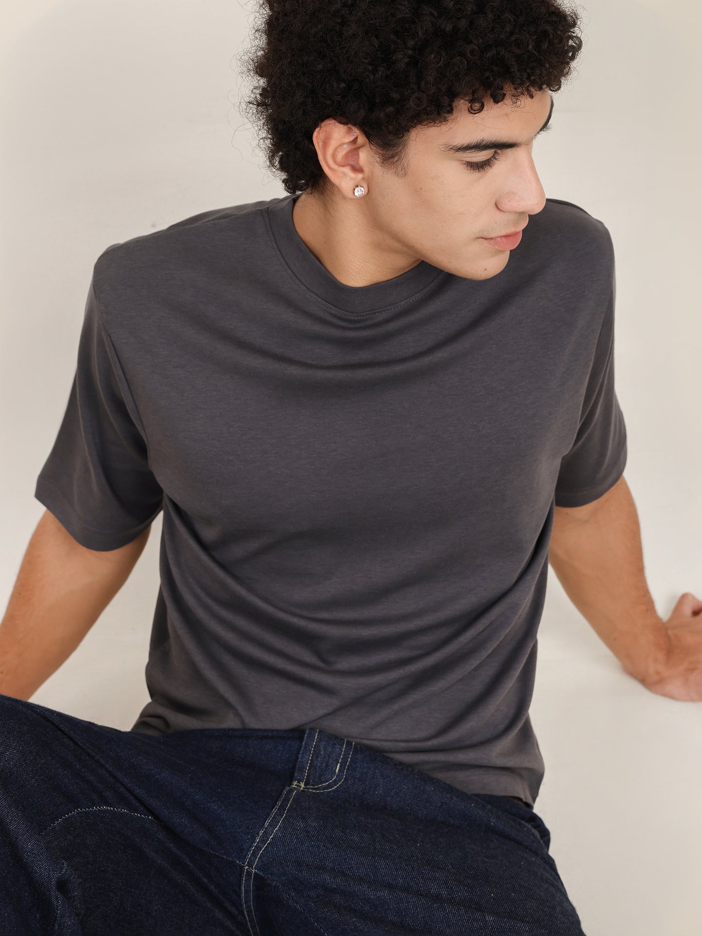 Naturefab Herren Bio Bambus T-Shirt Granite Green