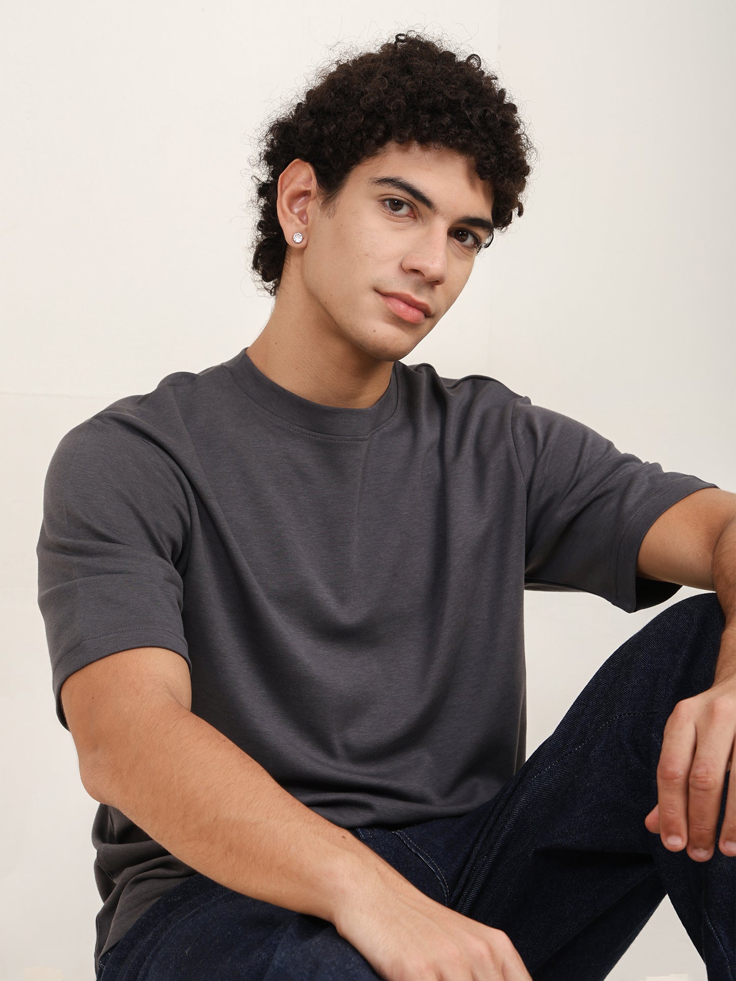 Naturefab Herren Bio Bambus T-Shirt Granite Green