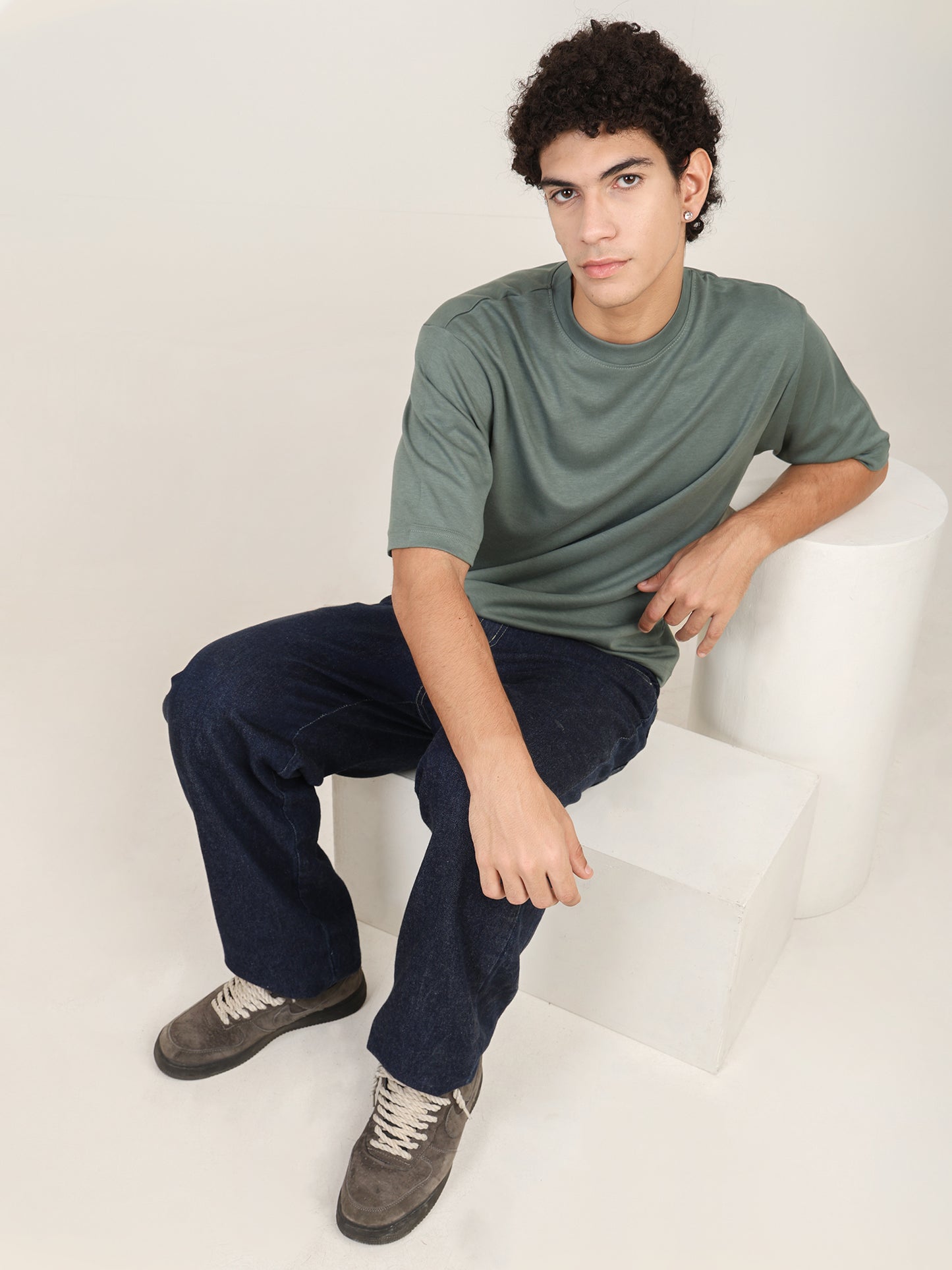 Naturefab Herren Bio Bambus T-Shirt Granite Green