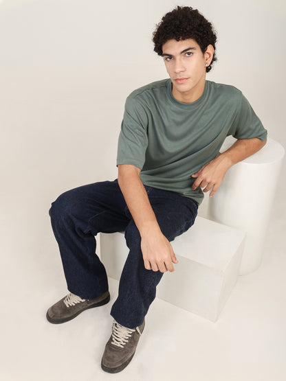 Naturefab Herren Bio Bambus T-Shirt Granite Green