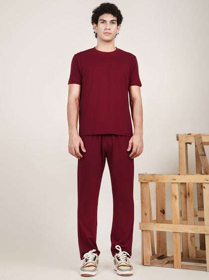 Naturefab Men’s Organic Bamboo Pajama Deep Red