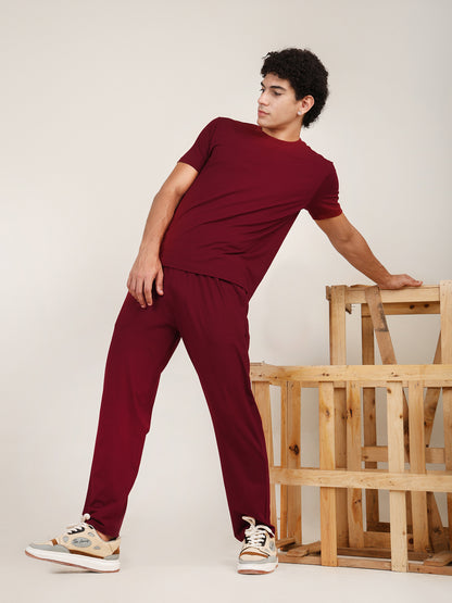 Naturefab Men’s Organic Bamboo Pajama Deep Red