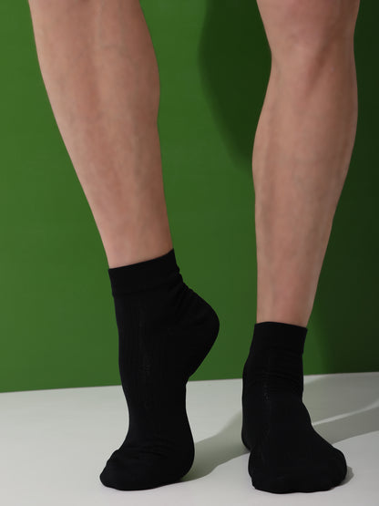 Naturefab Men's Bamboo Ankle Length socks Black