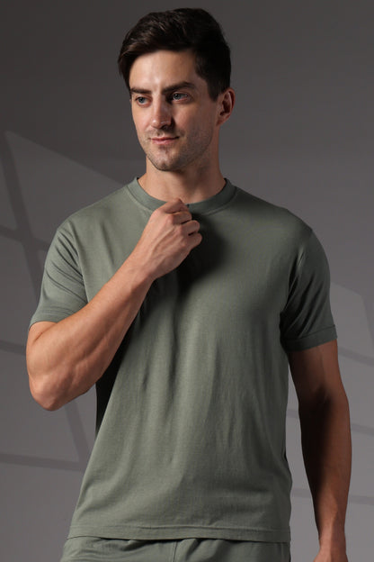 Naturefab Men's Organic Bamboo Tshirt Granite Green