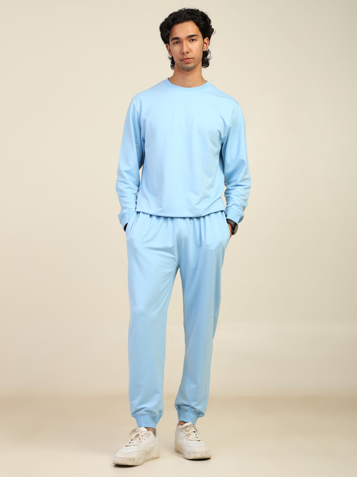 Naturefab Men’s Organic Bamboo Trackpants Sky Blue