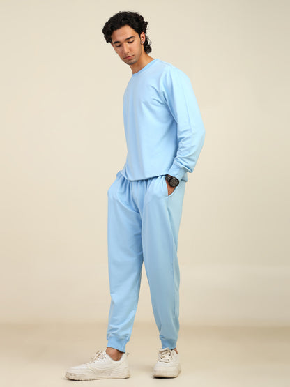 Naturefab Men's Organic Bamboo Winter Co-ord Sky Blue