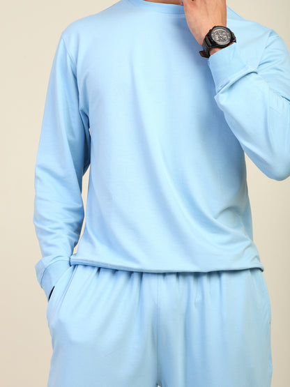 Naturefab Men's Organic Bamboo Winter Co-ord Sky Blue