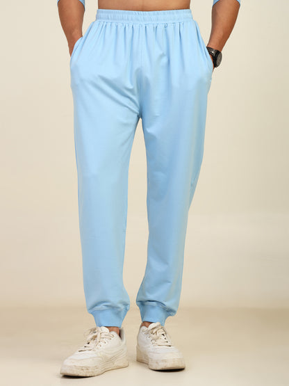 Naturefab Men’s Organic Bamboo Trackpants Sky Blue