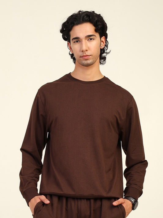Naturefab Men's Organic Bamboo Terry Sweatshirt Coffee Bean