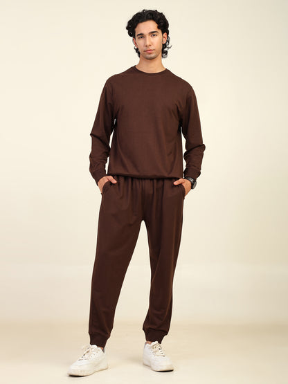 Naturefab Men's Organic Bamboo Winter Co-ord Coffee Bean