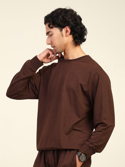 Naturefab Men's Organic Bamboo Terry Sweatshirt Coffee Bean