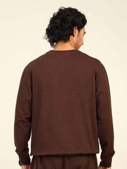 Naturefab Men's Organic Bamboo Terry Sweatshirt Coffee Bean