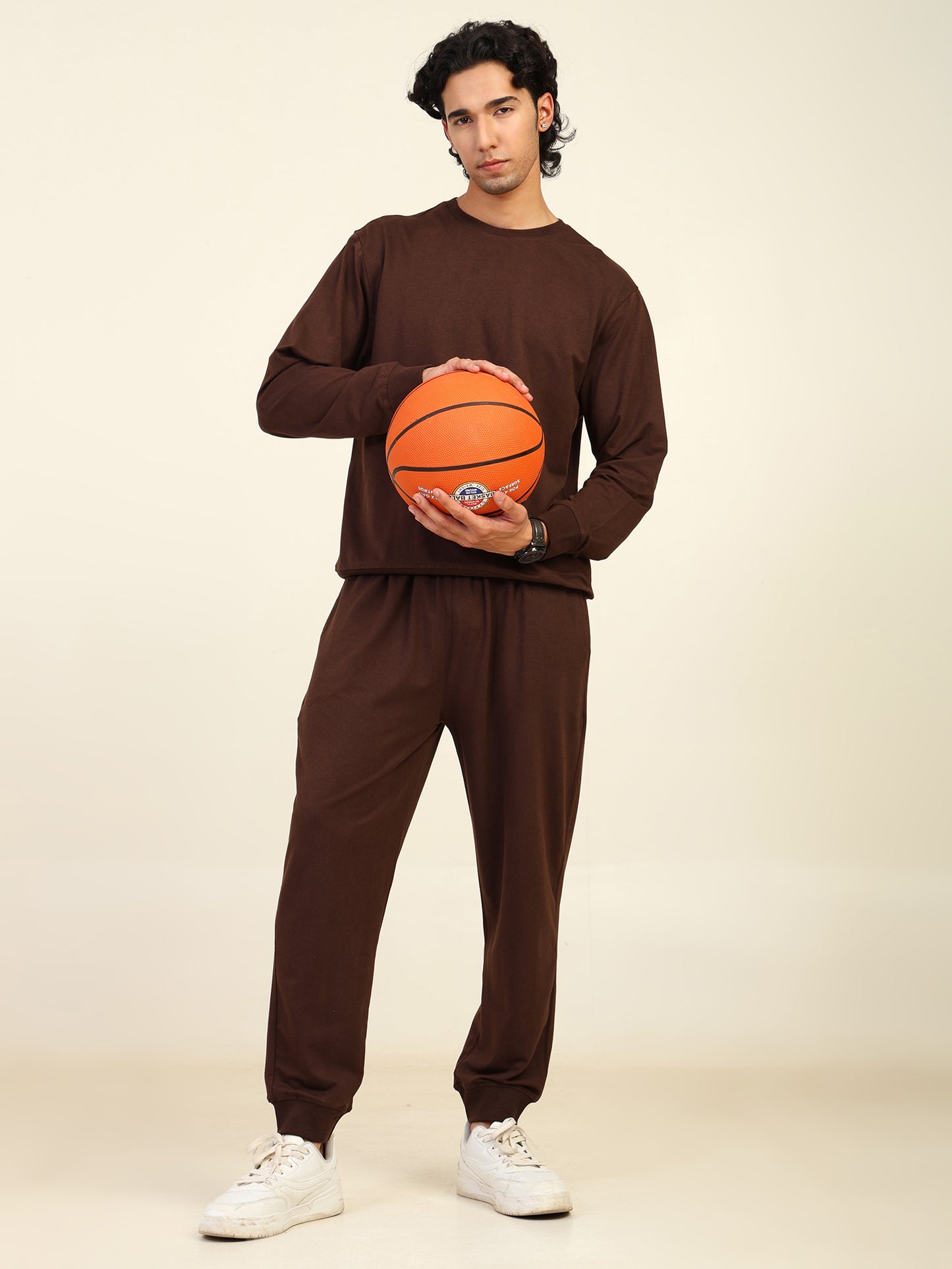 Naturefab Men's Organic Bamboo Winter Co-ord Coffee Bean