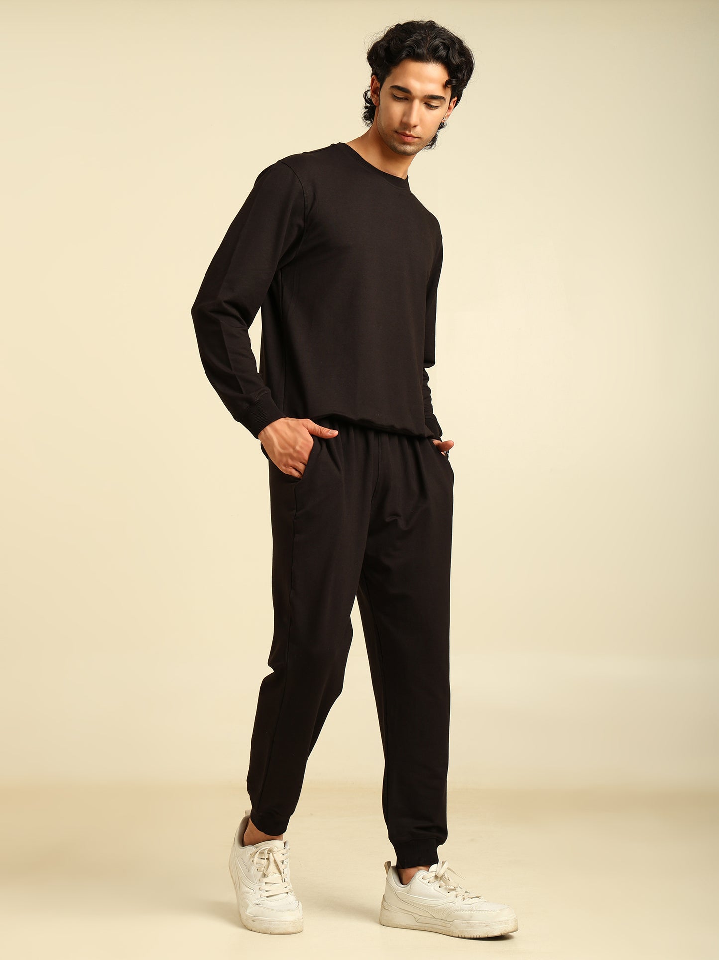 Naturefab Men's Organic Bamboo Winter Co-ord Black