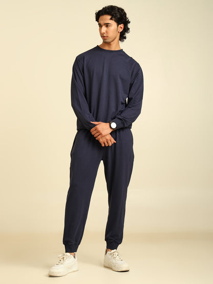 Naturefab Men's Organic Bamboo Winter Co-ord Mood Indigo