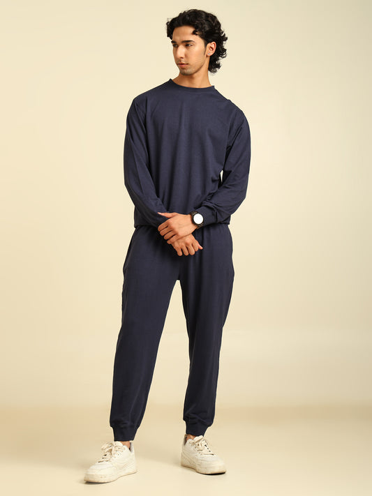 Naturefab Men's Organic Bamboo Winter Co-ord Mood Indigo