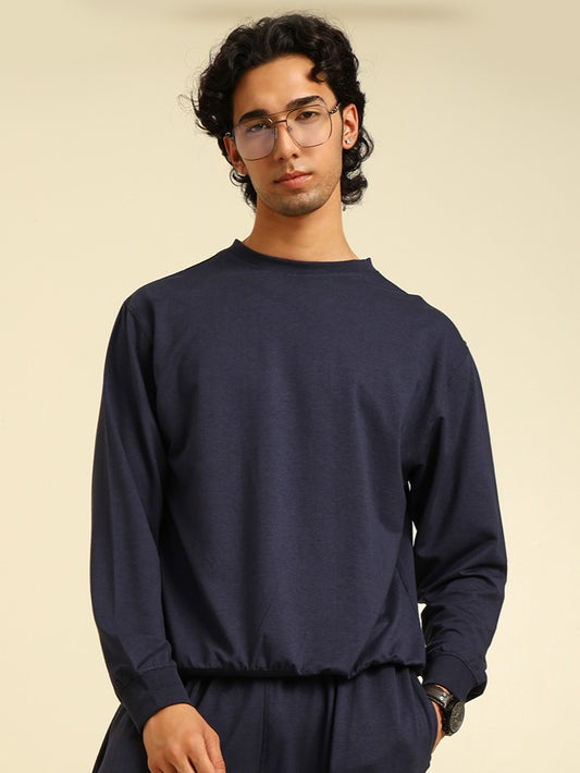 Naturefab Men's Organic Bamboo Terry Sweatshirt Mood Indigo