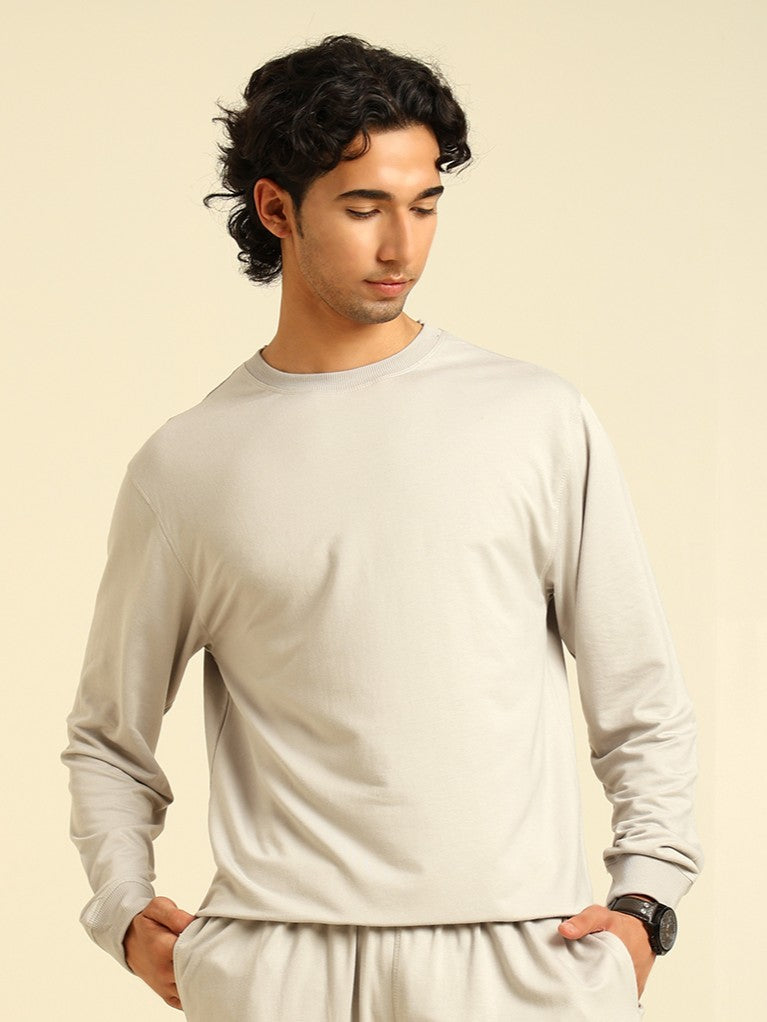 Naturefab Men's Organic Bamboo Terry Sweatshirt Harbour Mist