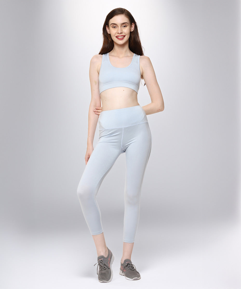 Naturefab Damen Bamboo Yoga Leggings Himmelblau