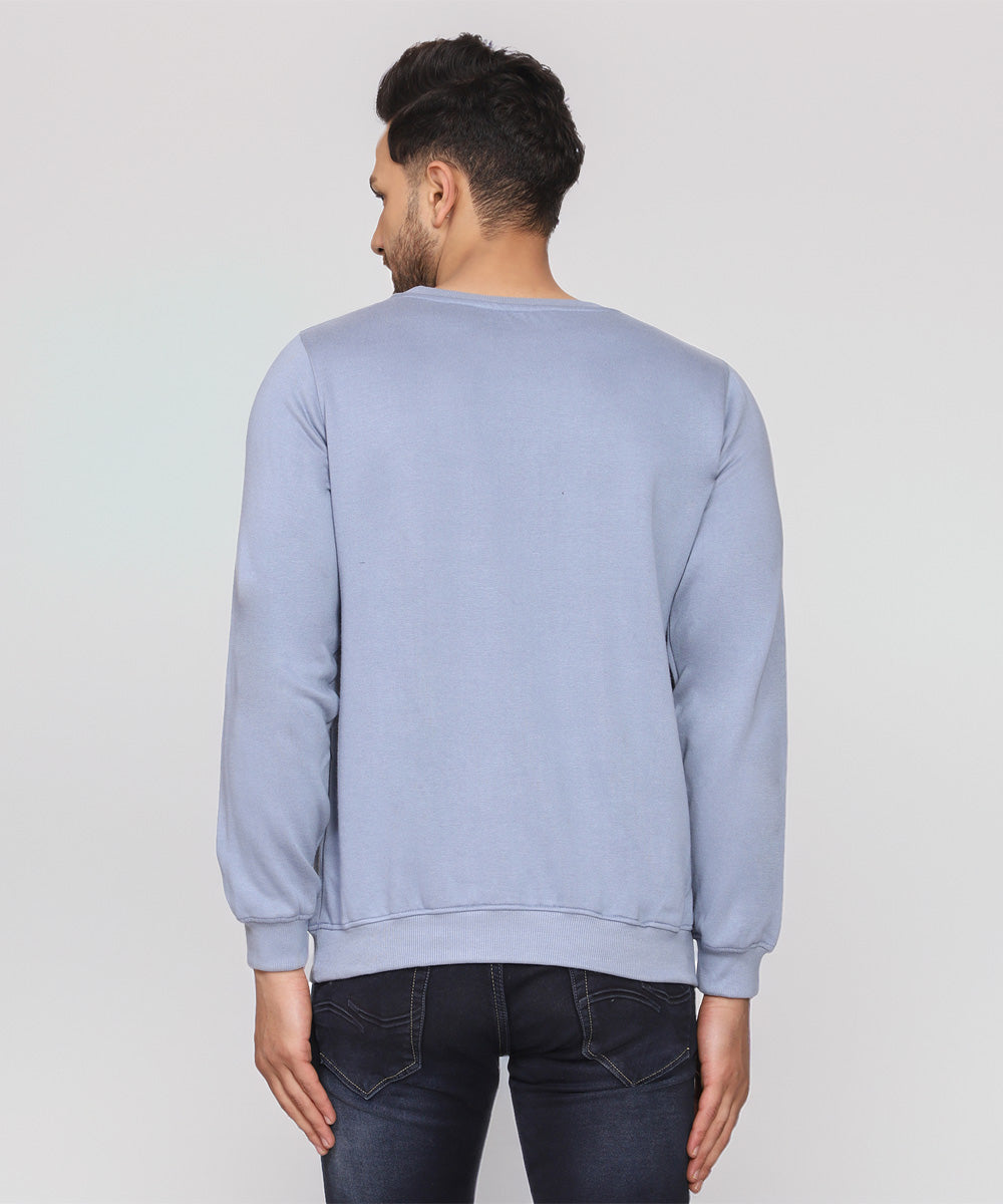 Naturefab Men's Organic Bamboo fleece Sweatshirt Blue