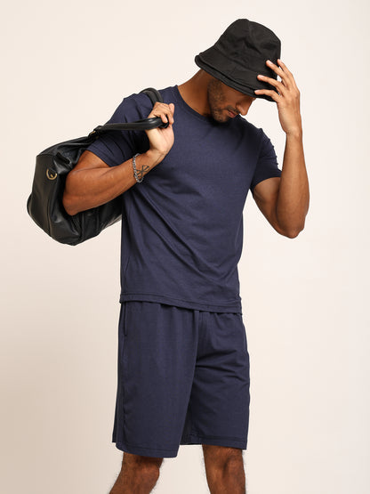 Naturefab Men's Organic Bamboo Tshirt Mood Indigo