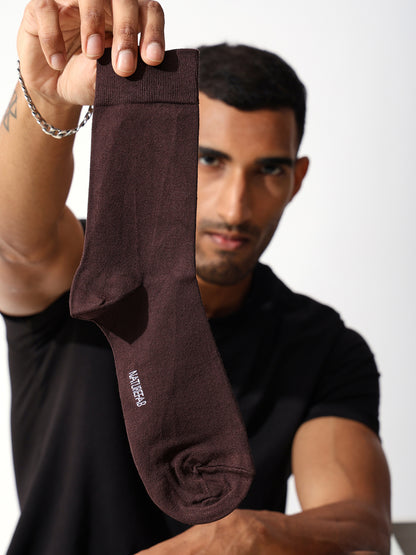 Naturefab Men's Bamboo Full Length socks Brown