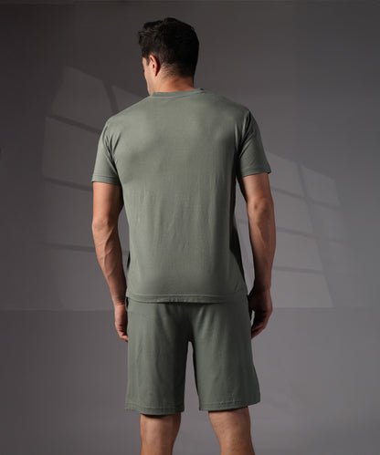 Naturefab Men's Organic Bamboo Co-ord Granite Green