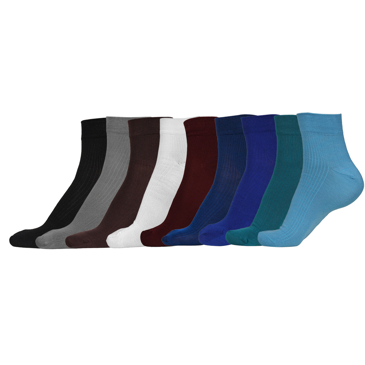 Naturefab Men's Bamboo Ankle Length socks Combo-4 (Pack of 9)