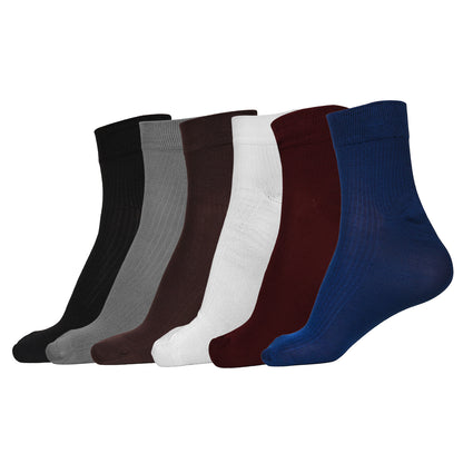 Naturefab Men's Bamboo Ankle Length socks Combo-3 (Pack of 6)