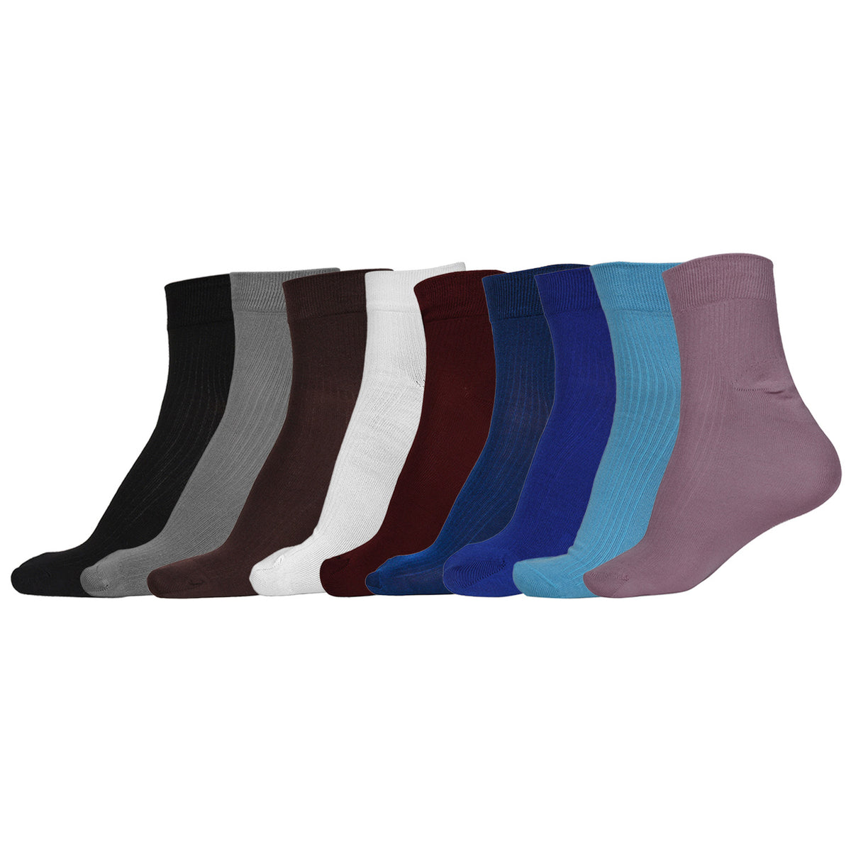 Naturefab Men's Bamboo Ankle Length socks Combo-5 (Pack of 9)