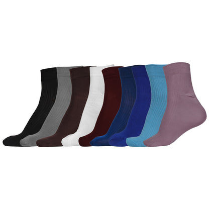 Naturefab Men's Bamboo Ankle Length socks Combo-5 (Pack of 9)