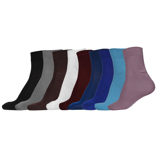 Naturefab Men's Bamboo Ankle Length socks Combo-5 (Pack of 9)