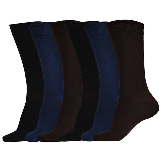 Naturefab Men's Bamboo Full Length socks Combo-1 (Pack of 6)