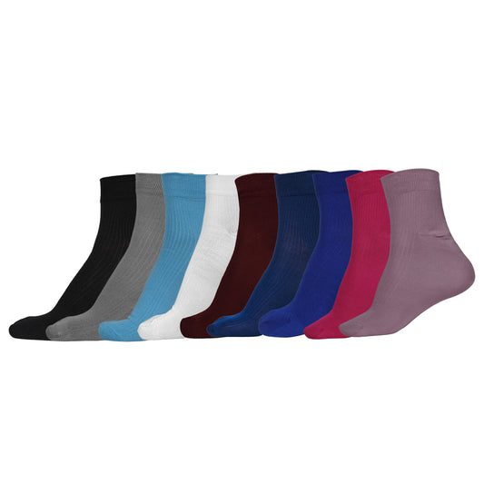 Naturefab Men's Bamboo Ankle Length socks Combo-2 (Pack of 9)