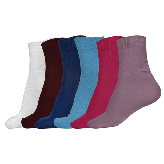Naturefab Men's Bamboo Ankle Length socks Combo-6 (Pack of 6)