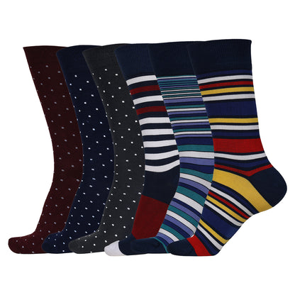 Naturefab Men's Bamboo Full Length socks Combo-8 (Pack of 6)
