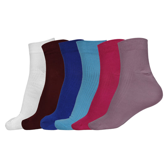 Naturefab Men's Bamboo Ankle Length socks Combo-5 (Pack of 6)