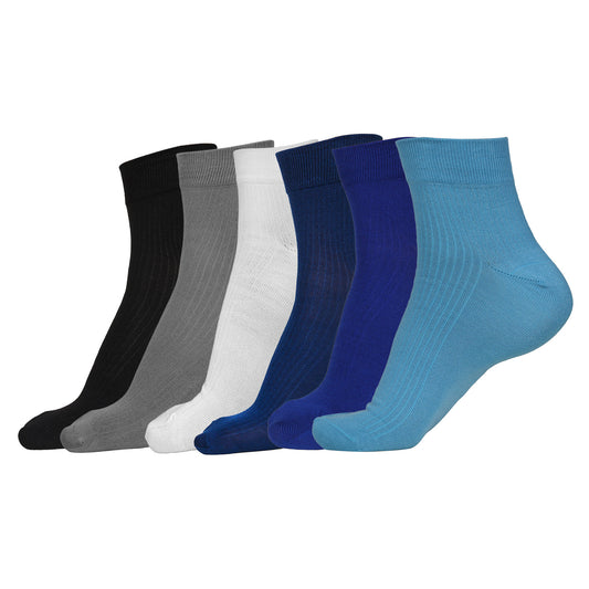 Naturefab Men's Bamboo Ankle Length socks Combo-4 (Pack of 6)