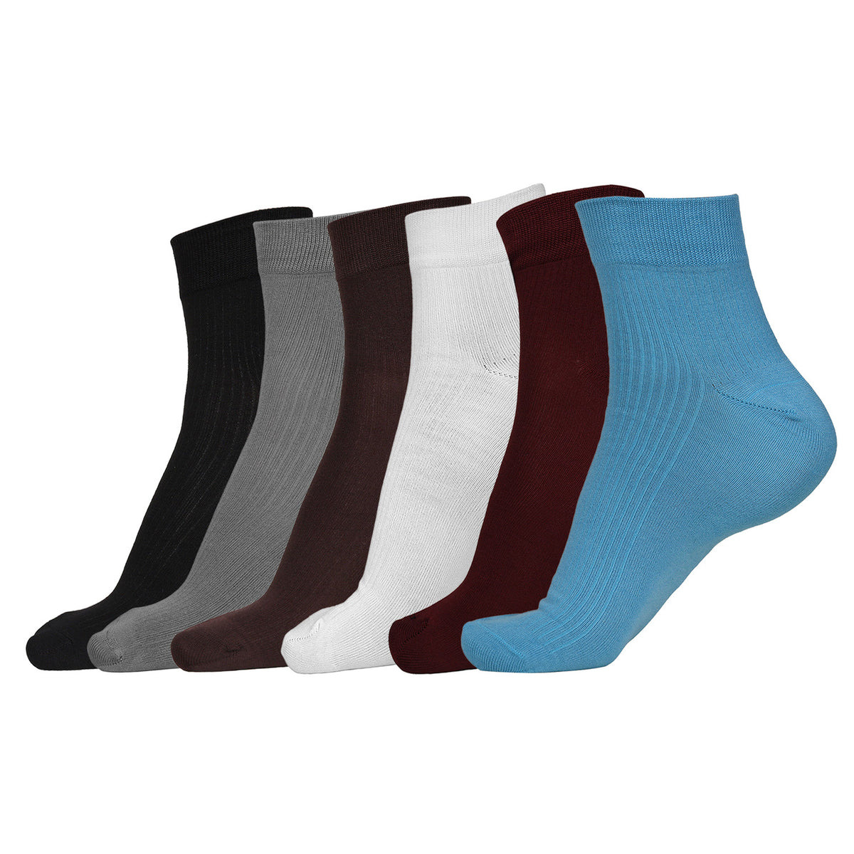 Naturefab Men's Bamboo Ankle Length socks Combo-2 (Pack of 6)