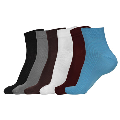 Naturefab Men's Bamboo Ankle Length socks Combo-2 (Pack of 6)