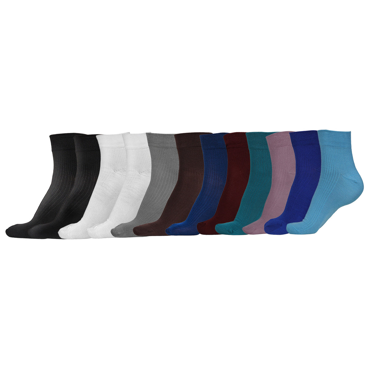 Naturefab Men's Bamboo Ankle Length socks Combo-1 (Pack of 12)