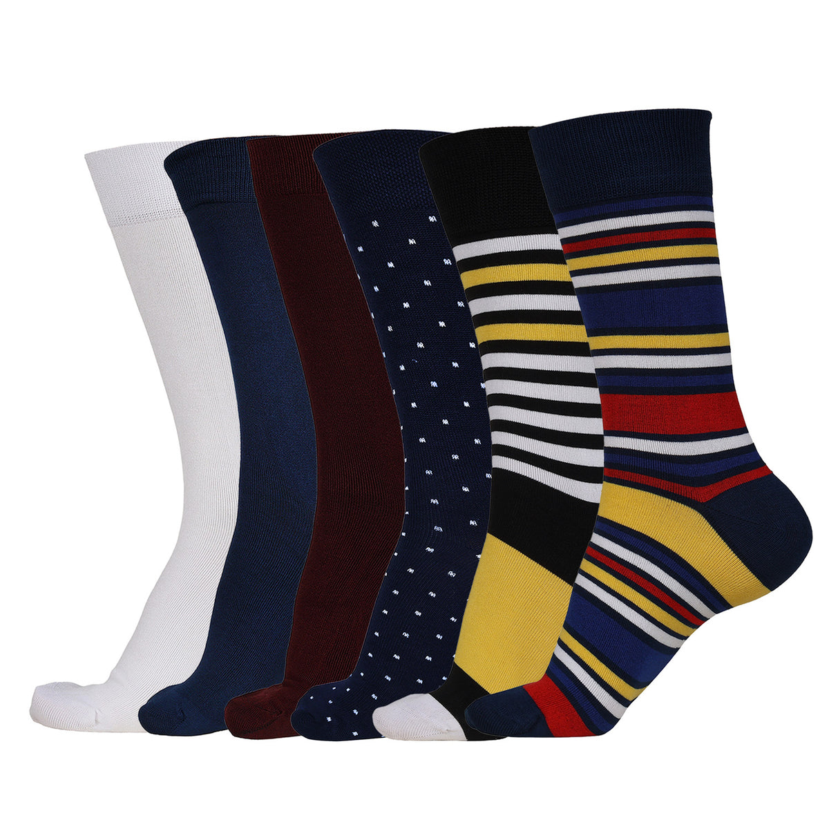 Naturefab Men's Bamboo Full Length socks Combo-13 (Pack of 6)